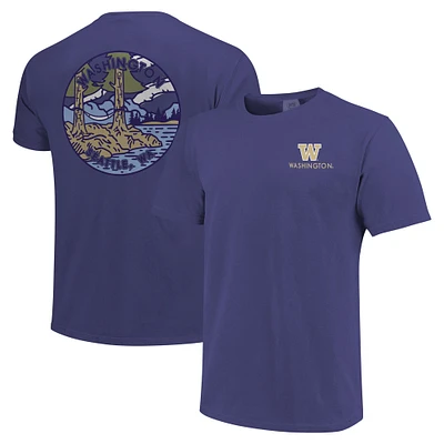 Unisex Purple Washington Huskies Scenic Comfort Colors T-Shirt