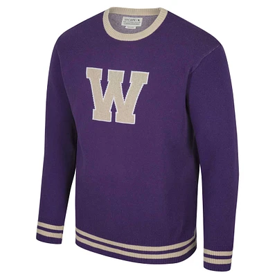 Unisex Uscape Apparel Purple Washington Huskies Renew Knit Vintage Pullover Sweater