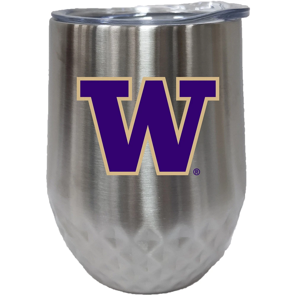 Washington Huskies 12oz. Stainless Steel Stemless Diamond Tumbler