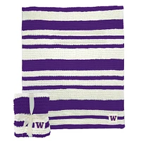 Washington Huskies 50" x 60" Cable-Knit Throw Blanket