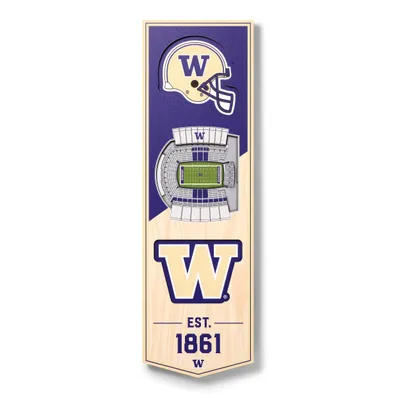 Washington Huskies 6'' x 19'' 3D StadiumView Banner
