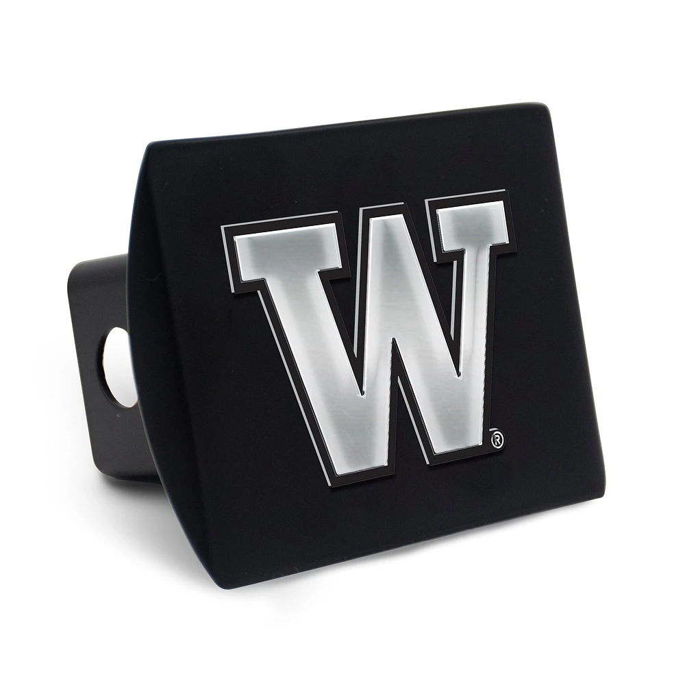 Housse d'attelage WinCraft Washington Huskies Premium en métal chromé avec logo