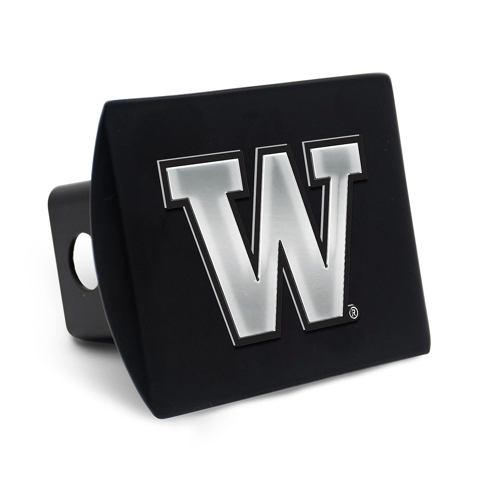 Housse d'attelage WinCraft Washington Huskies Premium en métal chromé avec logo