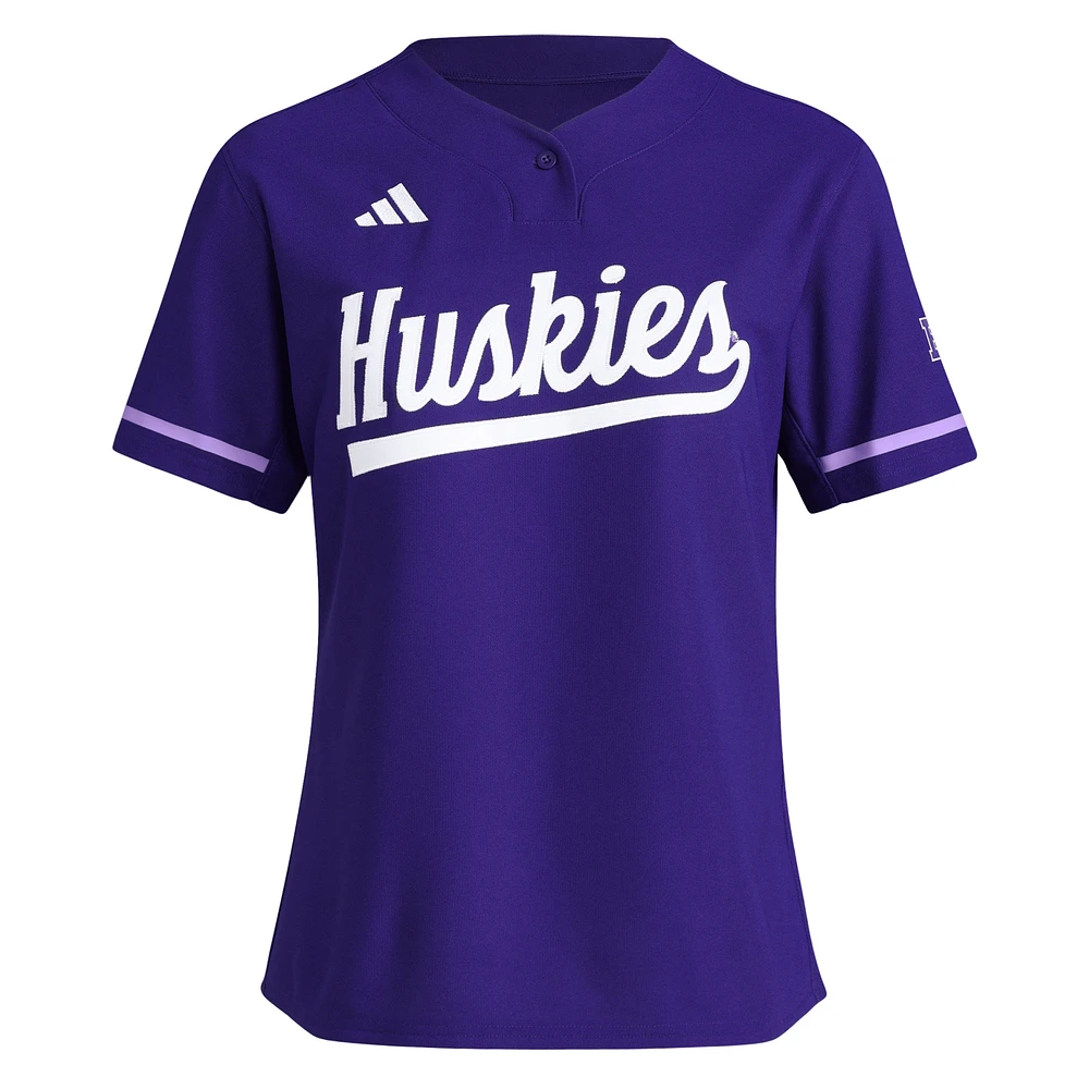 Maillot de softball réplique violet des Washington Huskies adidas pour femme