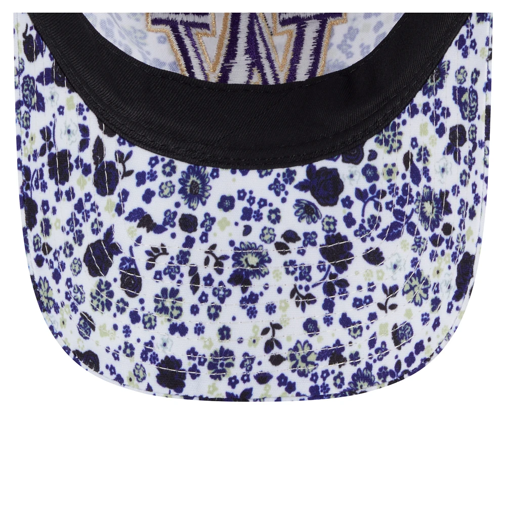 Women's New Era  White Washington Huskies Blooming 9TWENTY Adjustable Hat