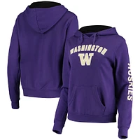 Women's Colosseum Purple Washington Huskies Loud and Proud Pullover Hoodie