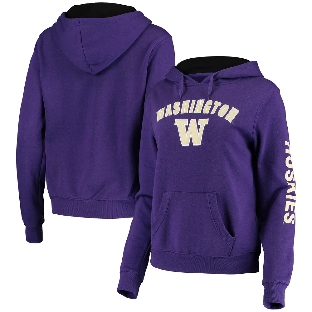 Women's Colosseum Purple Washington Huskies Loud and Proud Pullover Hoodie