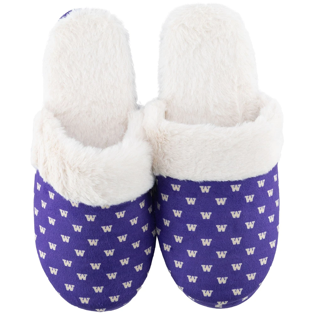 Chaussons en fausse fourrure ZooZatz Washington Huskies pour femmes