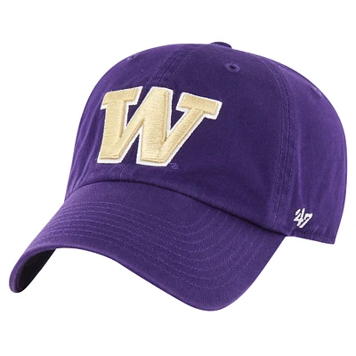 Casquette ajustable pour jeunes '47 Purple Washington Huskies Clean Up