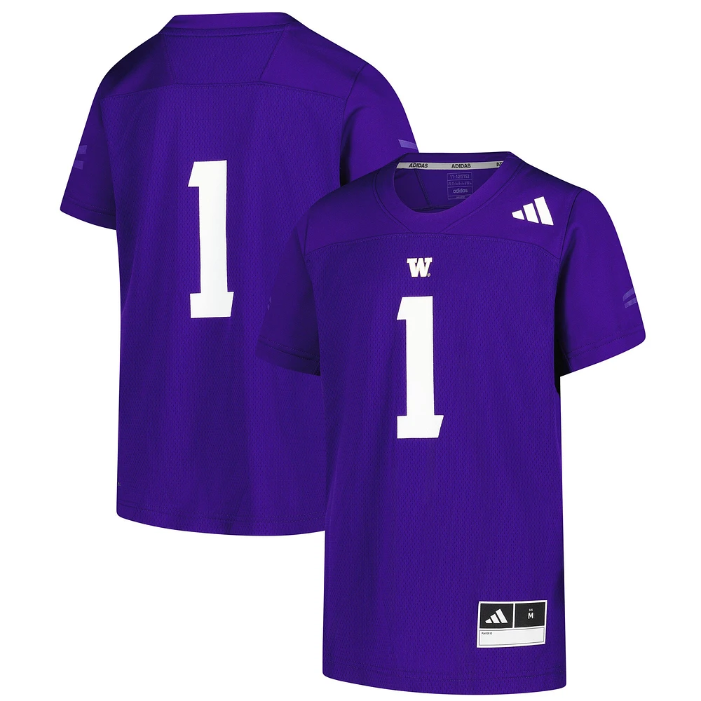 Maillot réplique violet n°1 des Washington Huskies pour jeunes adidas