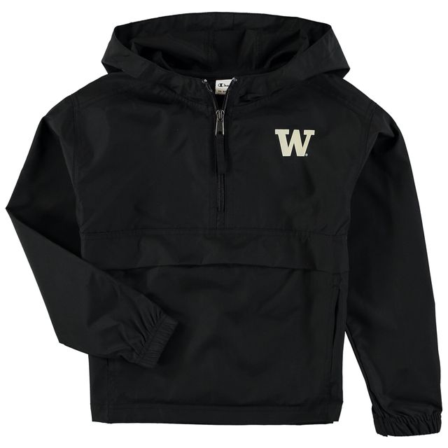 Veste coupe-vent à quart de zip Champion Washington Huskies Pack & Go pour jeune