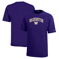 T-shirt violet avec logo en forme d'arc des Huskies de Washington pour jeunes champions