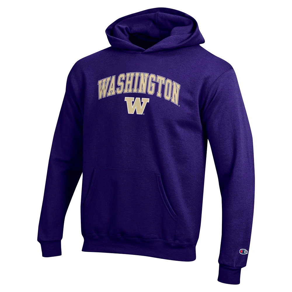 Sweat à capuche violet Champion des jeunes Washington Huskies Campus