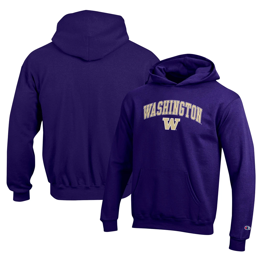 Sweat à capuche violet Champion des jeunes Washington Huskies Campus