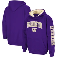 Youth Colosseum Purple Washington Huskies 2-Hit Team Pullover Hoodie