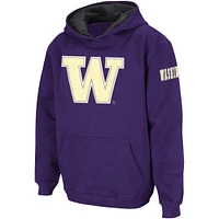 Sweat à capuche violet avec grand logo des Washington Huskies du Colisée pour jeunes