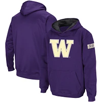 Sweat à capuche violet avec grand logo des Washington Huskies du Colisée pour jeunes