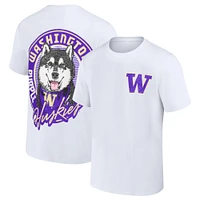 T-shirt blanc aux couleurs confortables hyperlocales des Huskies de Washington pour jeunes