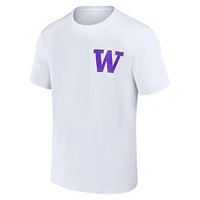 T-shirt blanc aux couleurs confortables hyperlocales des Huskies de Washington pour jeunes