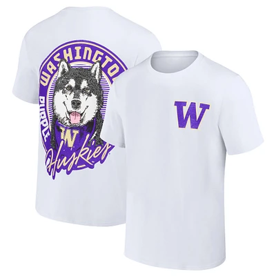 T-shirt blanc aux couleurs confortables hyperlocales des Huskies de Washington pour jeunes
