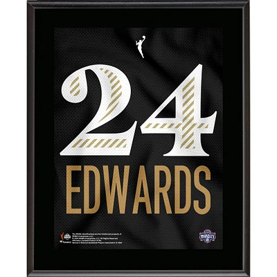 Plaque de joueur sublimée avec numéro de maillot de Washington Mystics 10,5" x 13" d'Aaliyah Edwards