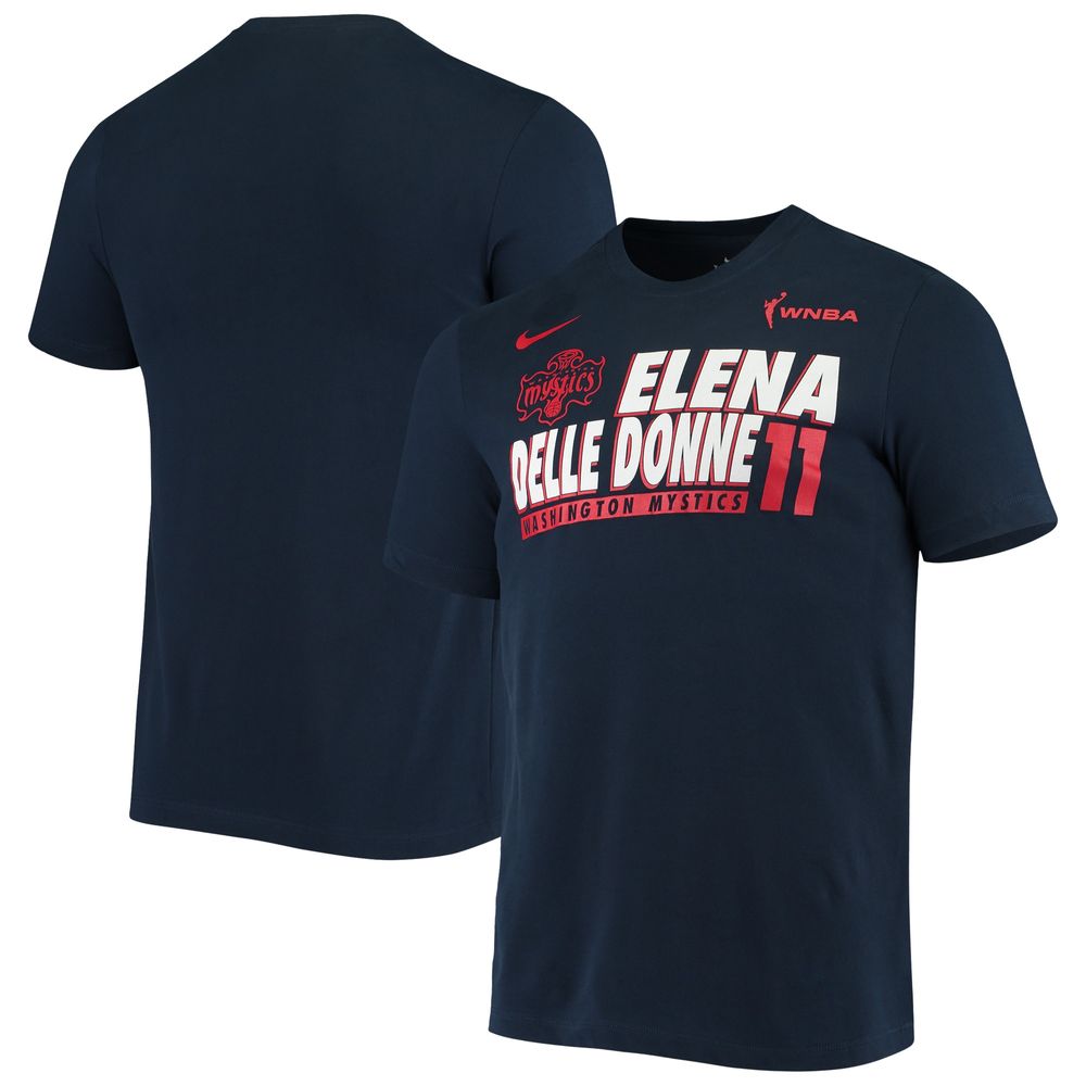 Men's Nike Elena Delle Donne Navy Washington Mystics Team Name & Number Performance T-Shirt