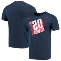 T-shirt pour homme Nike Kristi Toliver bleu marine Washington Mystics en détresse