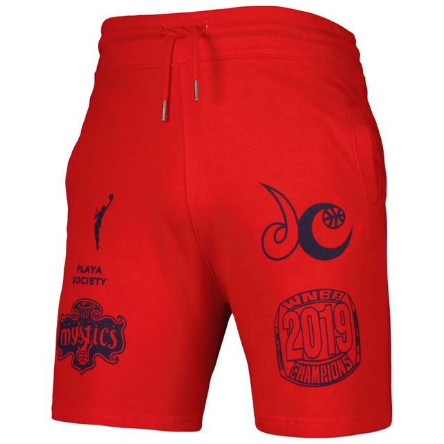 Playa Society Short rouge avec logo Washington Mystics Legacy