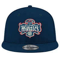 Casquette unisexe New Era bleu marine avec logo Washington Mystics 9FIFTY à pression arrière