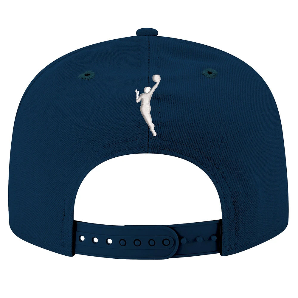 Casquette unisexe New Era bleu marine avec logo Washington Mystics 9FIFTY à pression arrière