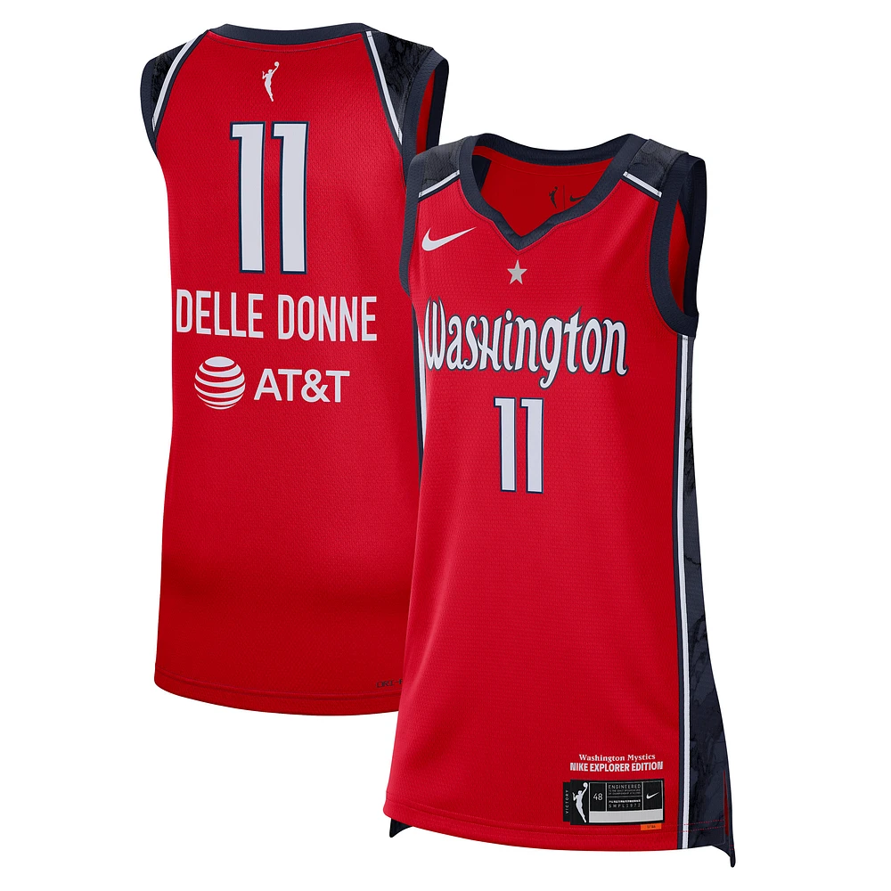 Maillot de victoire unisexe Nike Elena Delle Donne rouge Washington Mystics Explorer Edition