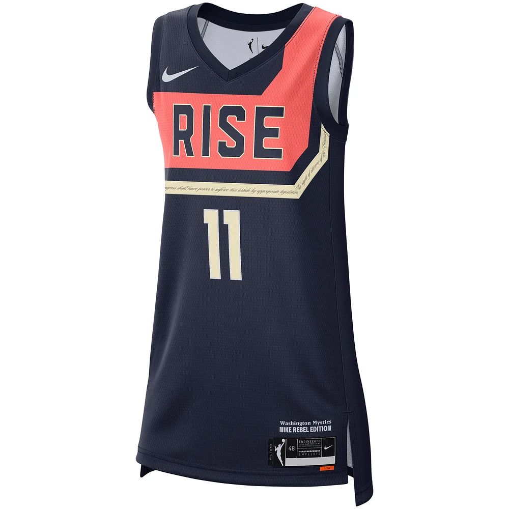 Maillot unisexe Nike Elena Delle Donne, bleu marine, Washington Mystics Rebel Edition, Victory Player