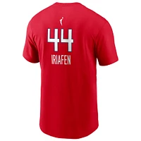T-shirt Nike unisexe Kiki Iriafen rouge Washington Mystics 2025 WNBA Draft nom et numéro