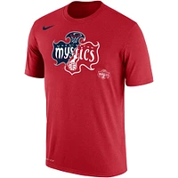 T-shirt unisexe Nike Washington Mystics Split Logo Performance rouge