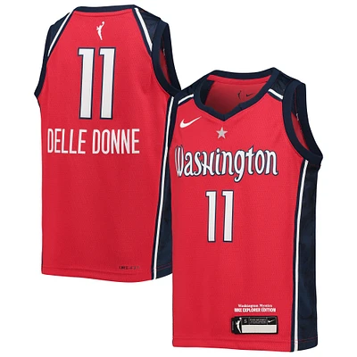 Maillot Enfant Nike Elena Delle Donne Rouge Washington Mystics 2021 Explorer Edition Victory Player