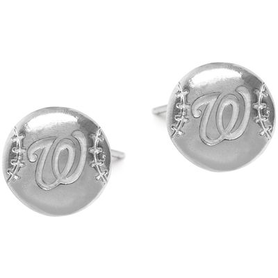 silver disc stud earrings