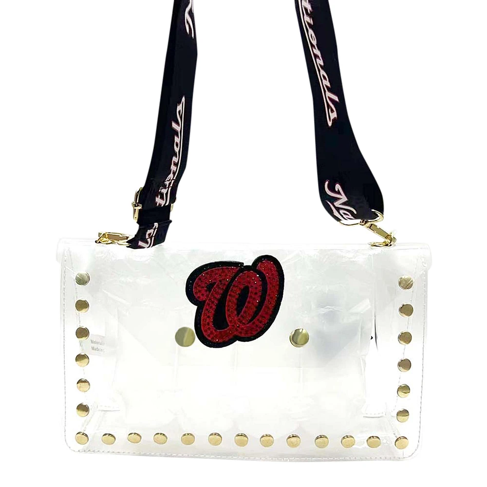 Sac à bandoulière à enveloppe transparente Cuce Washington Nationals