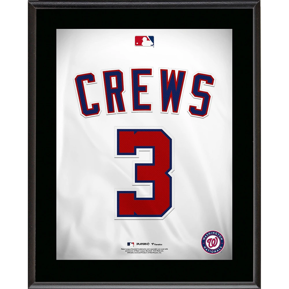 Dylan Crews Washington Nationals 10.5" x 13" Jersey Number Sublimated Player Plaque