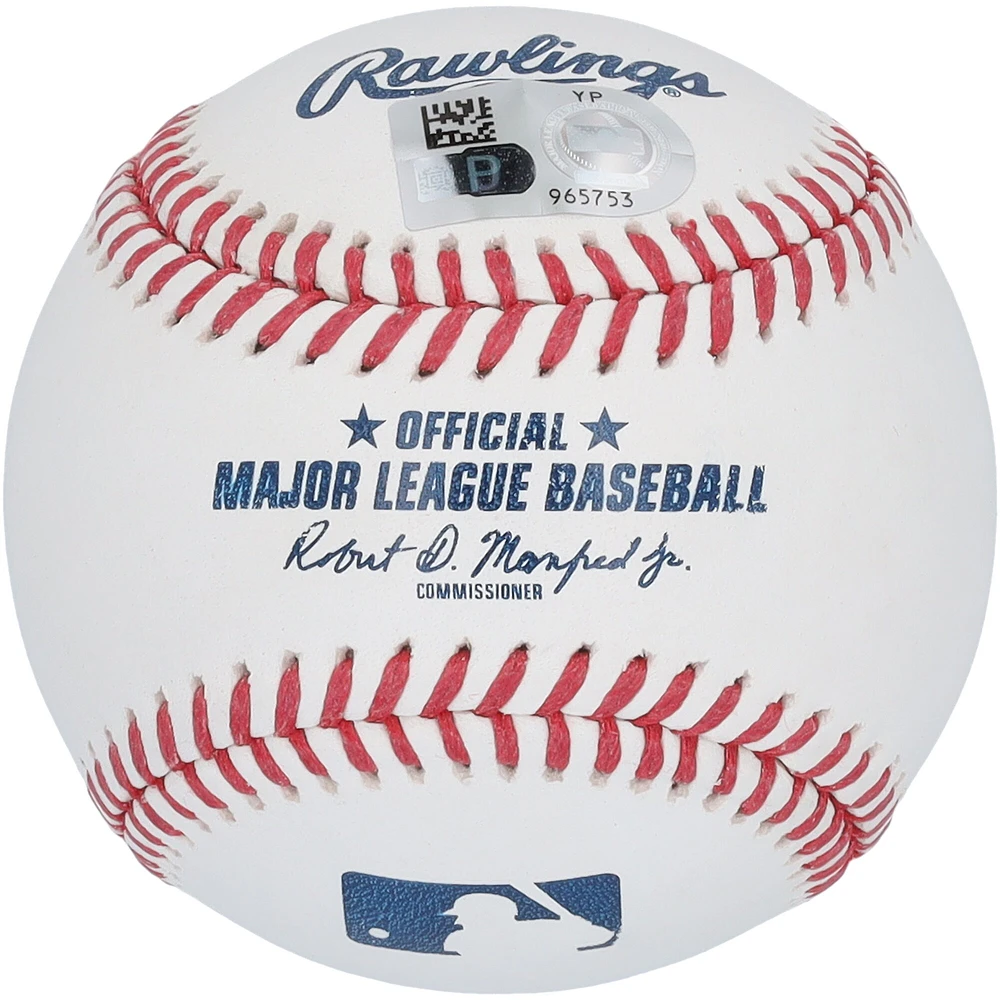 Ballon de baseball autographié par Dylan Crews des Washington Nationals avec l'inscription « Geaux Tigers »
