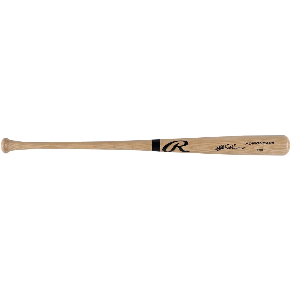 Dylan Crews a autographié la batte de pro-modèle blonde Rawlings des Washington Nationals