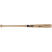 Dylan Crews a autographié la batte de pro-modèle blonde Rawlings des Washington Nationals