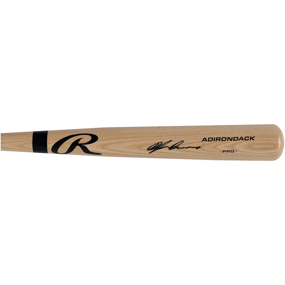 Dylan Crews a autographié la batte de pro-modèle blonde Rawlings des Washington Nationals