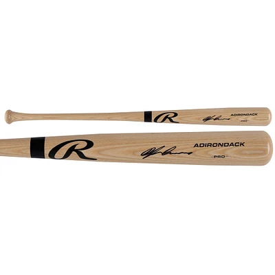 Dylan Crews a autographié la batte de pro-modèle blonde Rawlings des Washington Nationals