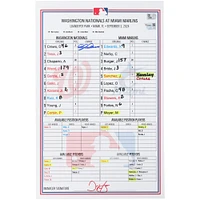 Dylan Crews Washington Nationals Autographed Game-Used Lineup Card vs. Miami Marlins on September 3, 2024