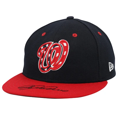 Dylan Crews Washington Nationals Autographed Navy New Era Cap 