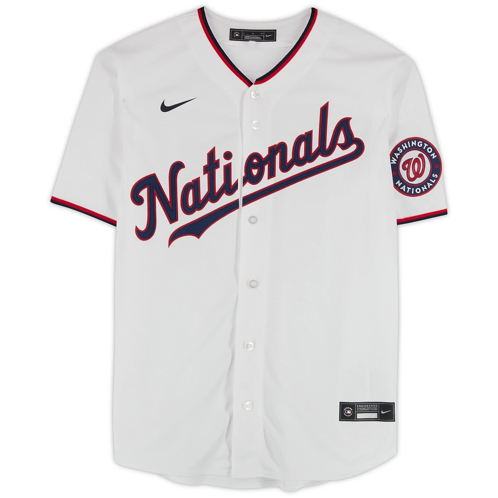 Dylan Crews Washington Nationals Autographed Nike White Replica Jersey
