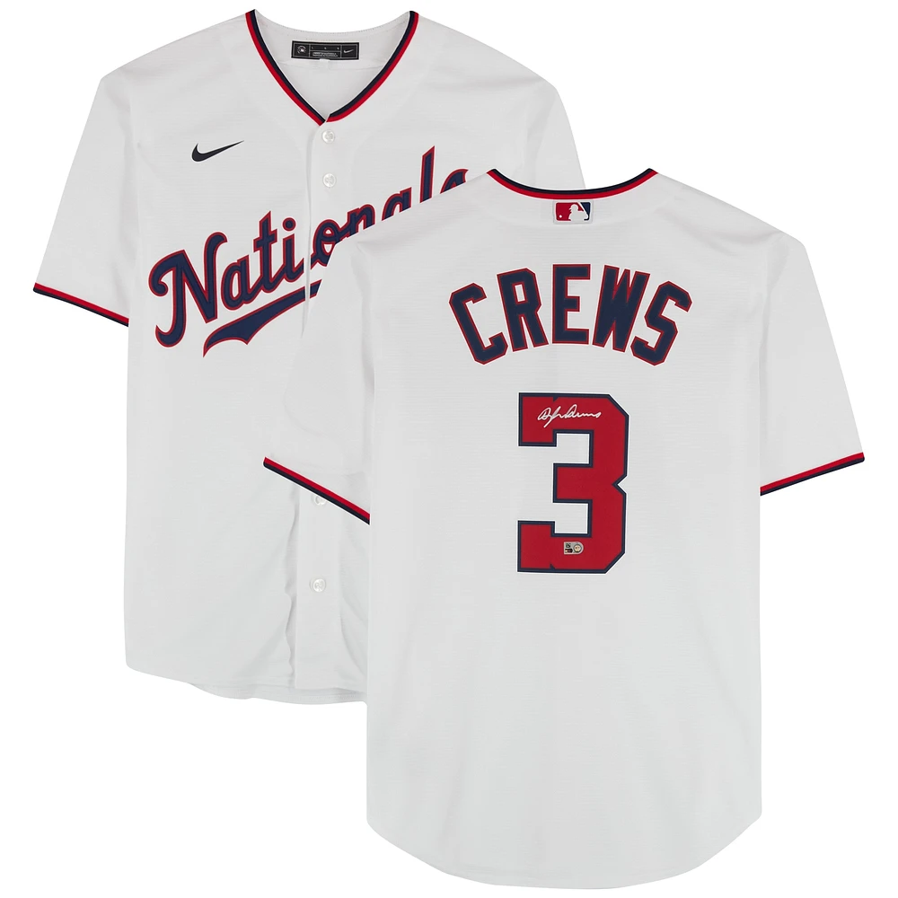 Dylan Crews Washington Nationals Autographed Nike White Replica Jersey