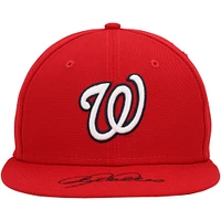 Dylan Crews Washington Nationals Autographed Red New Era Cap 