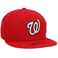 Dylan Crews Washington Nationals Autographed Red New Era Cap 