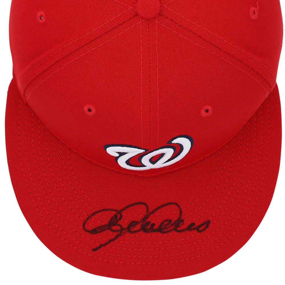 Dylan Crews Washington Nationals Autographed Red New Era Cap 